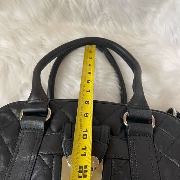 Calvin Klein leather black quilted shoulder bag/crossbody silver tone ha… - Picture 8 of 13